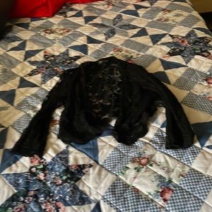 Black lace shrug